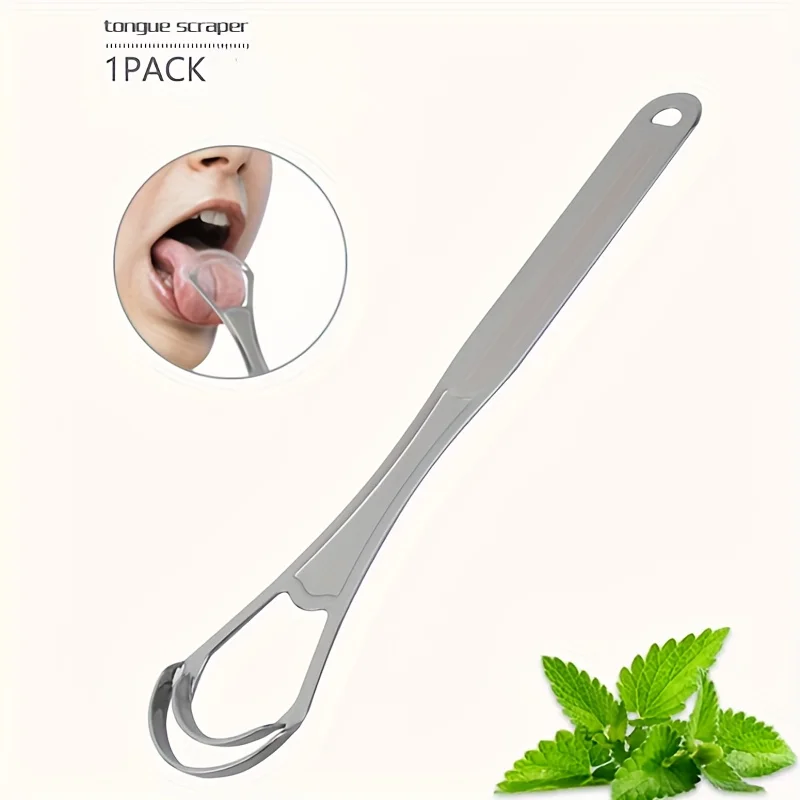 Tongue Scraper Metal - Dubbellaagse tongreinigerborstel met roestvrijstalen dieptereinigingsharen en