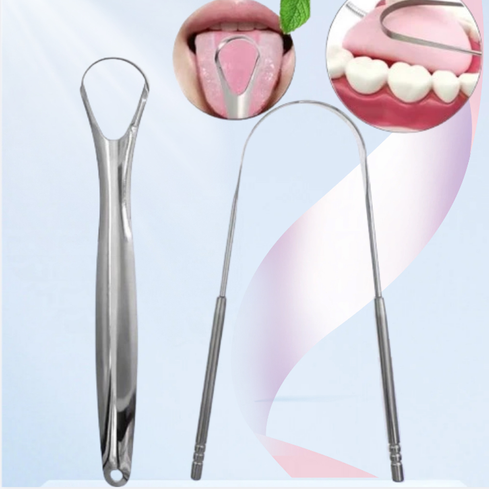 Tongue Scraper Metal - Tongschraperreiniger voor volwassenen Chirurgische kwaliteit Professioneel