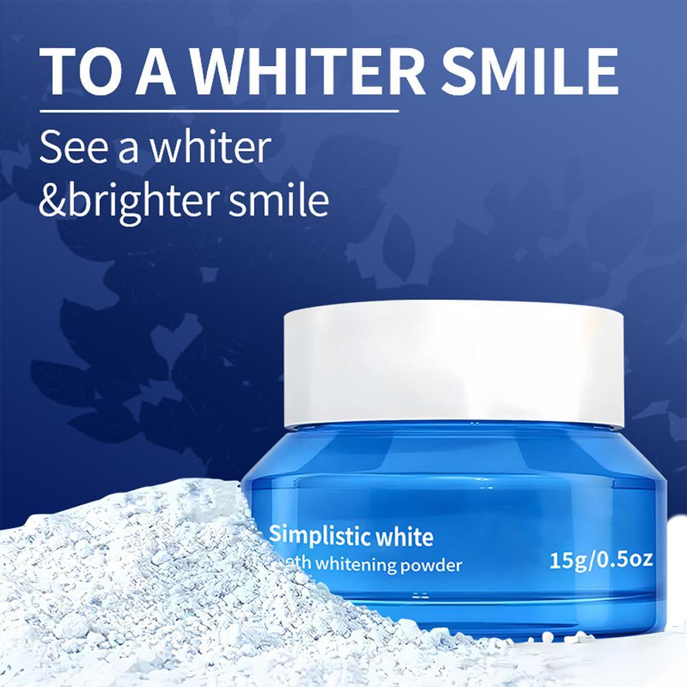 Teeth Whitening Diy - Simplistic Wit Tandbleekpoeder Vlekverwijderend Tandpoeder Vermindert