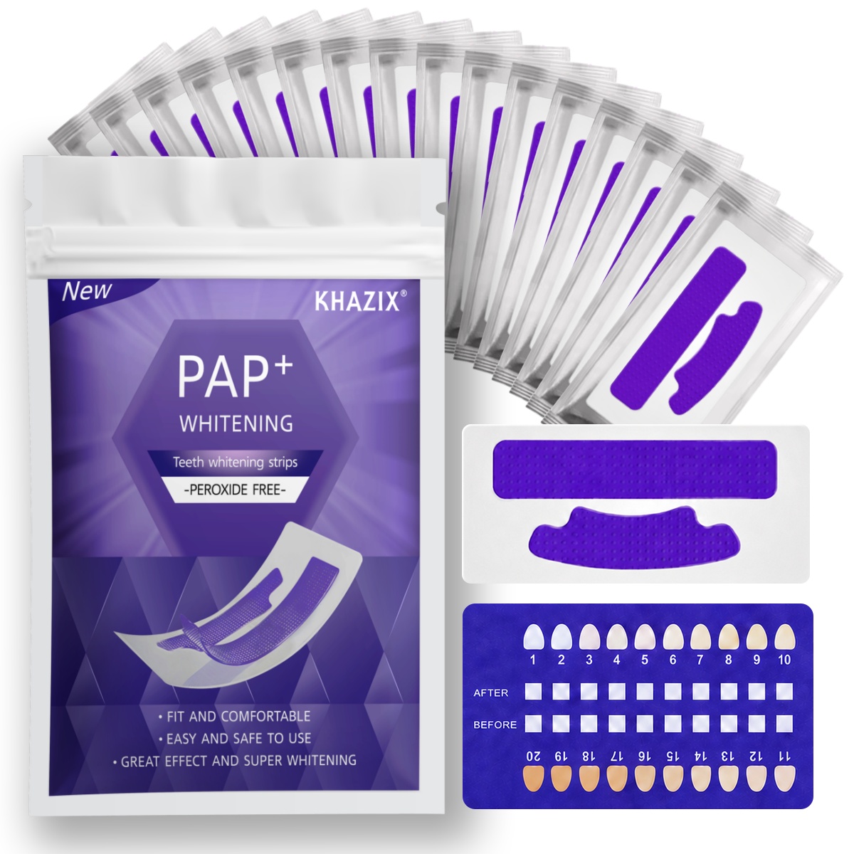 Teeth Whitening Retainer - 7 paar tandenbleekstrips voor een witter