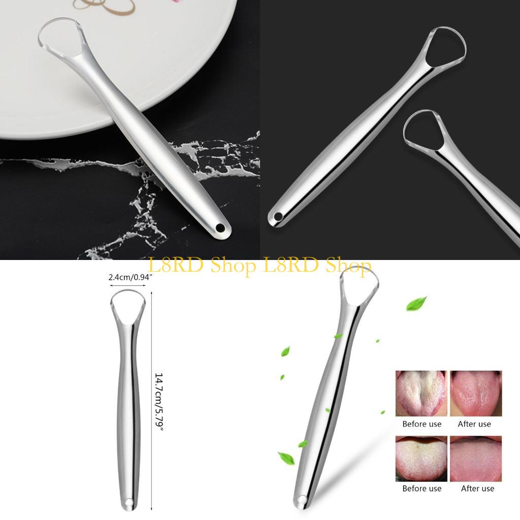 Tongue Scraper Metal - L8RD roestvrijstalen tongschraper metaal mondhygiëne voor