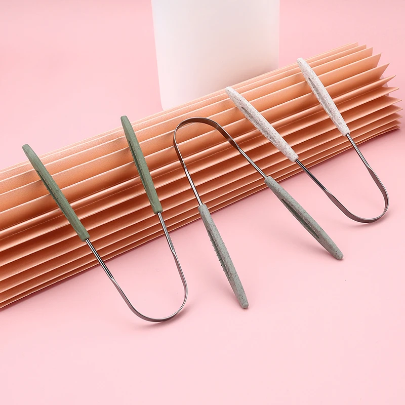 Tongue Scraper Metal - 1PCS roestvrijstalen tongschraper, U-vormige metalen tongreiniger