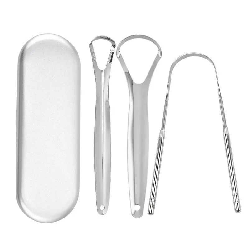 Tongue Scraper Metal - Premium 1 stks/3 stks Metalen Tongschraper