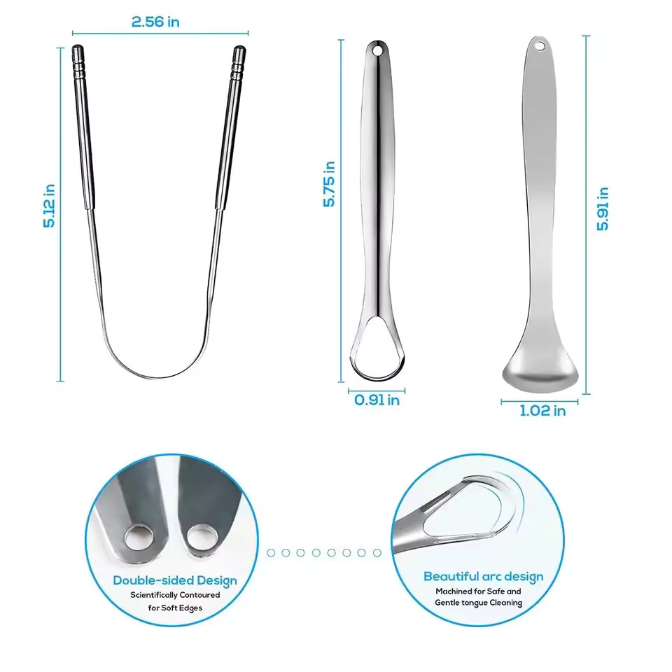 1st/2st/3st/4st Metalen Tongsc - Tongue Scraper Metal recensie en prijs