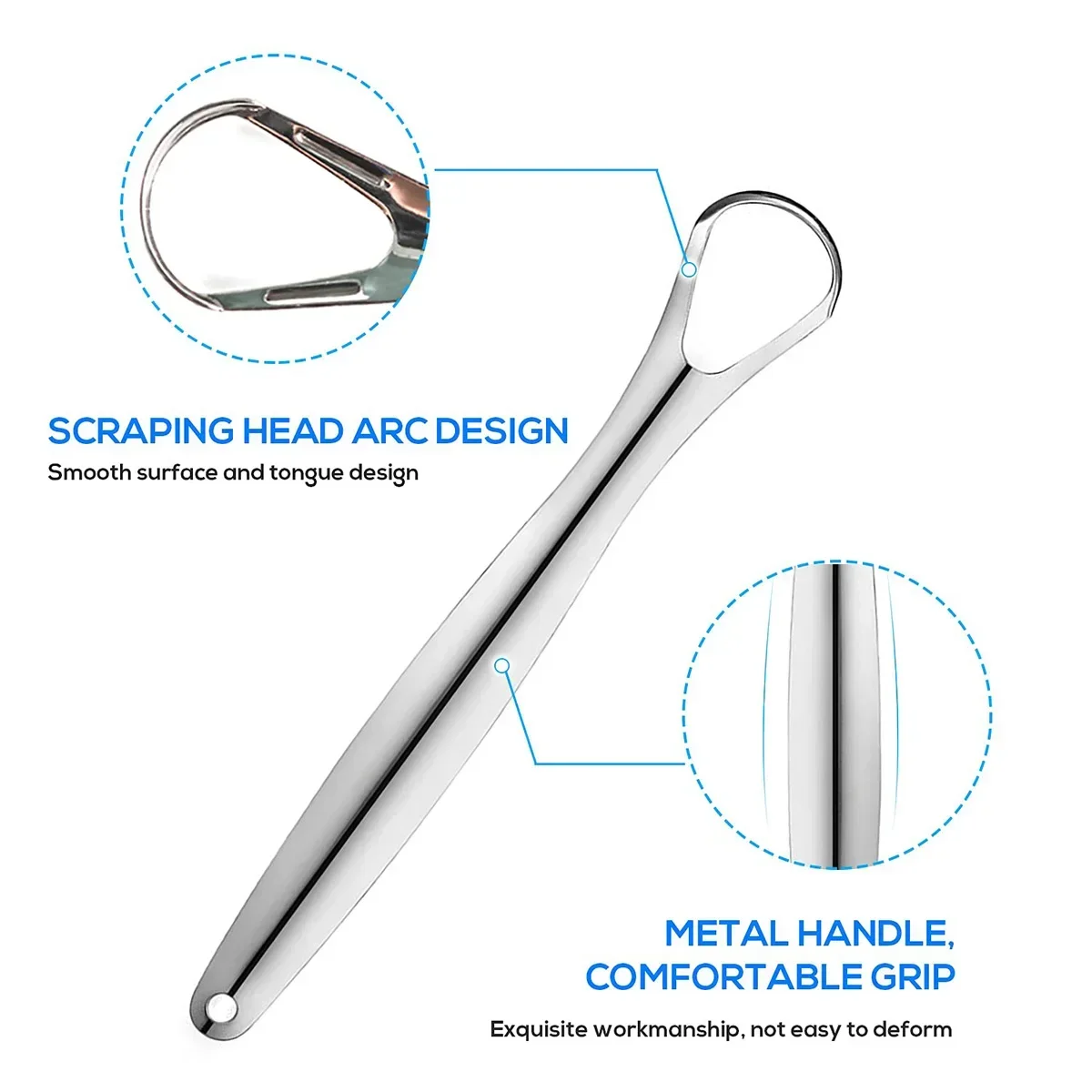Premium 1 stks/3 stks Metalen  - Tongue Scraper Metal recensie en prijs