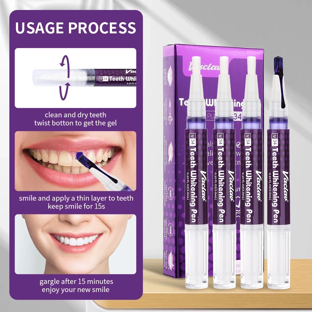 Vaclav V34 paarse tandbleekgel - Teeth Whitening Diy recensie en prijs